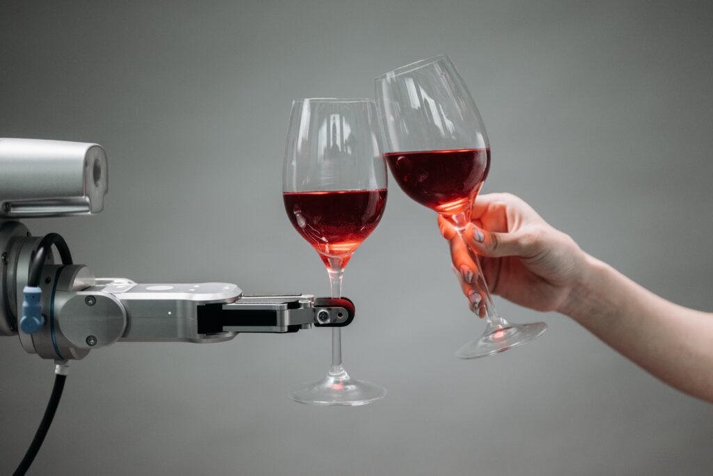 robot with wine glass